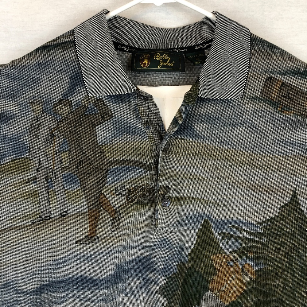 Bobby Jones VINTAGE Italian Artwork Golf Polo -XL